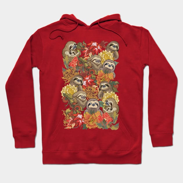 Because Sloths Autumn Hoodie by huebucket